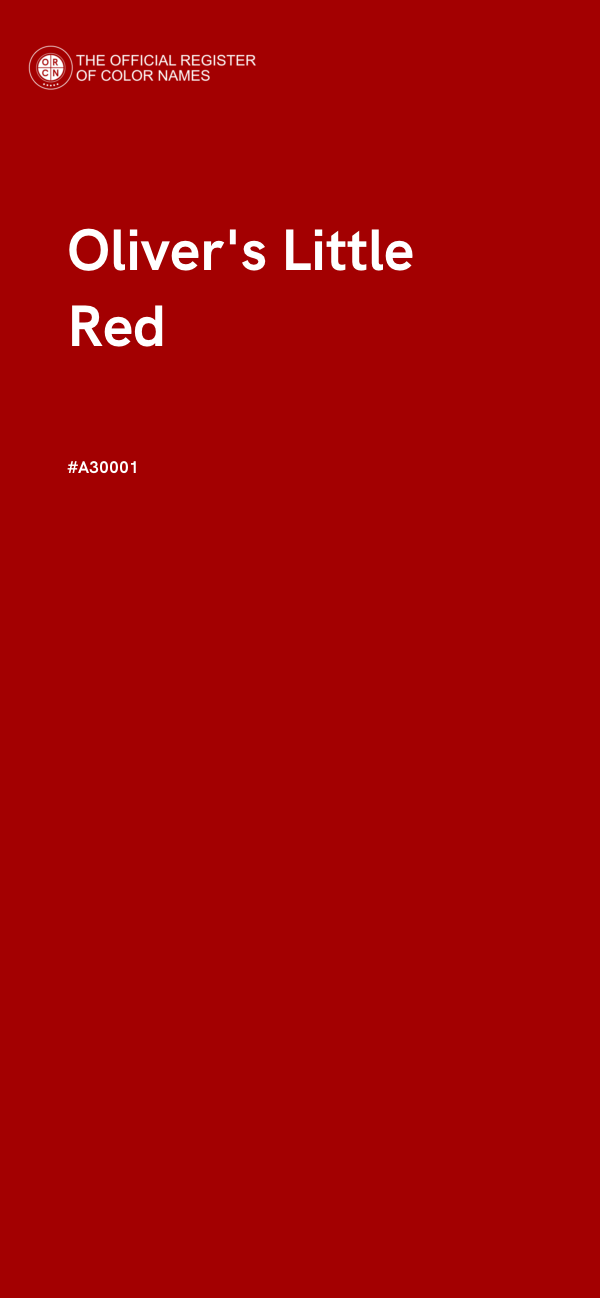 #A30001 - Oliver's Little Red color image