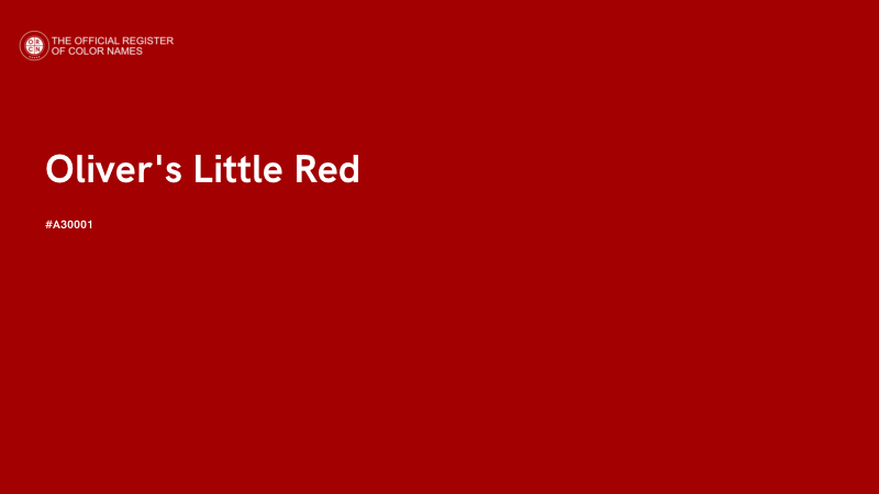 #A30001 - Oliver's Little Red color image