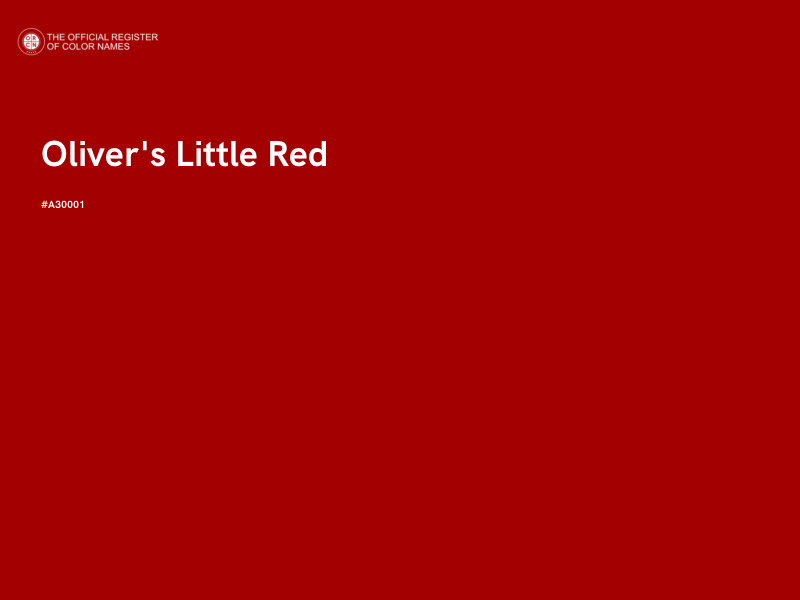 #A30001 - Oliver's Little Red color image