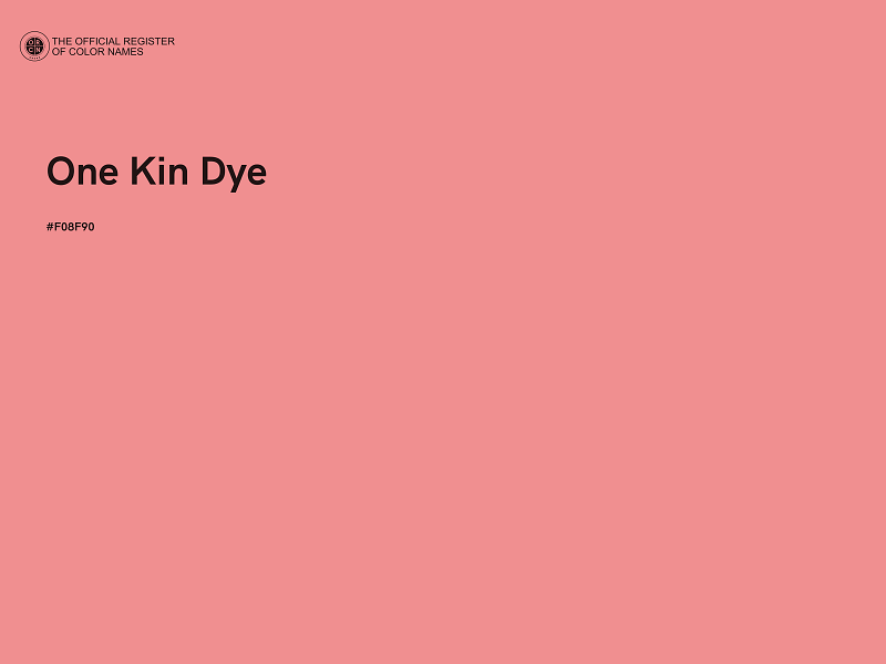#F08F90 - One Kin Dye color image