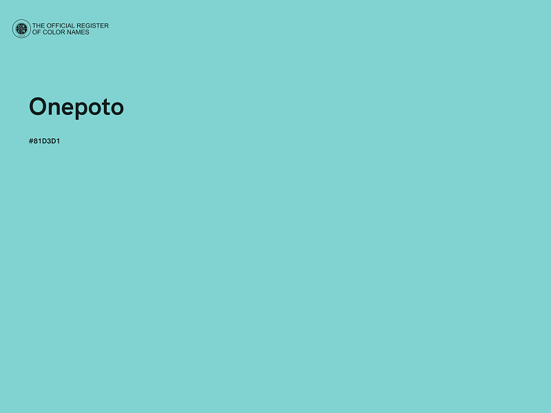 #81D3D1 - Onepoto color image
