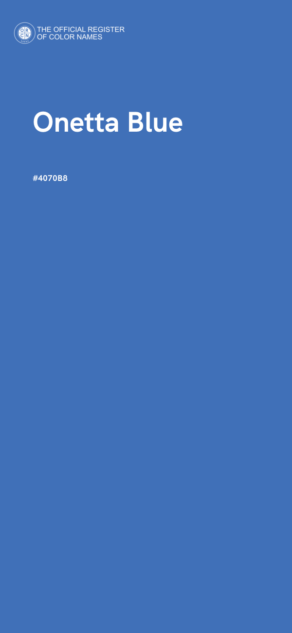#4070B8 - Onetta Blue color image