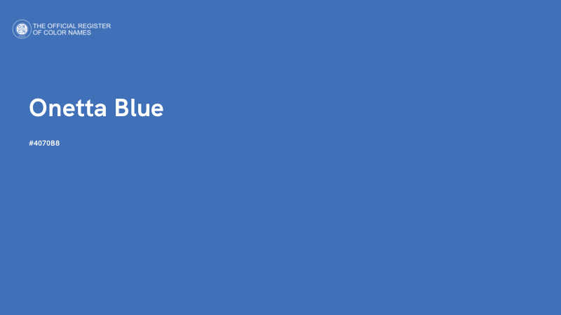 #4070B8 - Onetta Blue color image