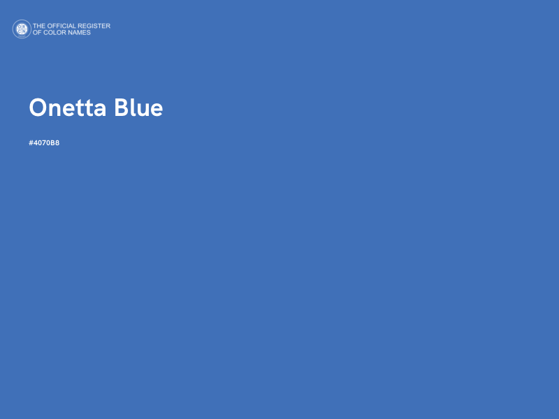 #4070B8 - Onetta Blue color image