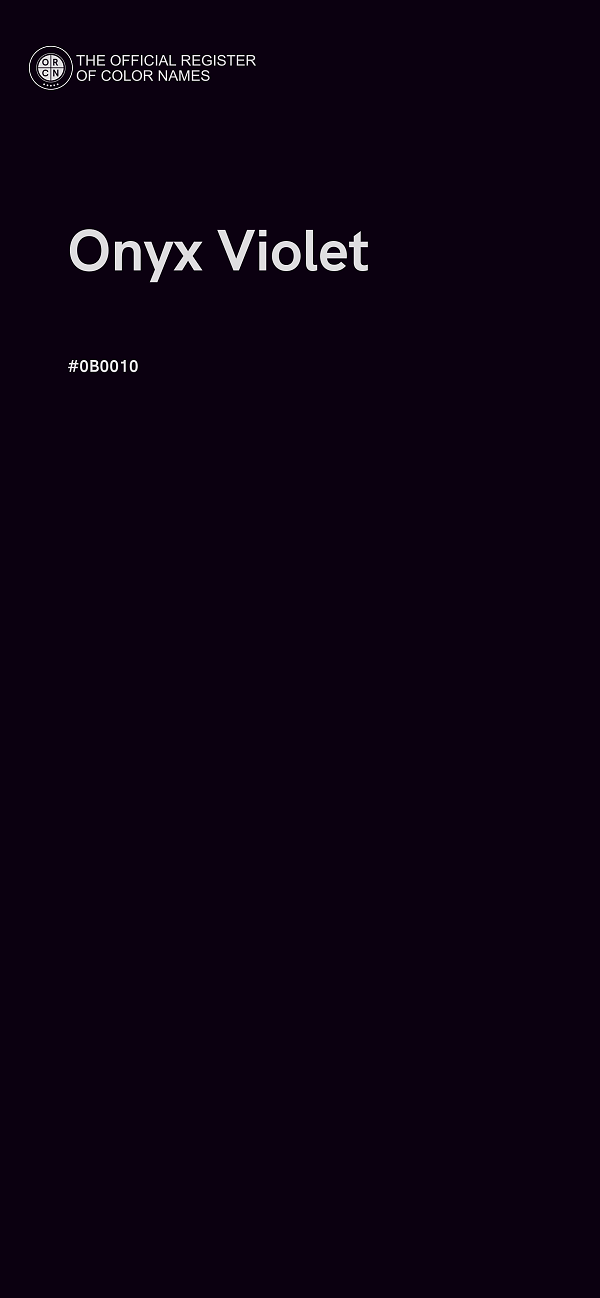 #0B0010 - Onyx Violet color image