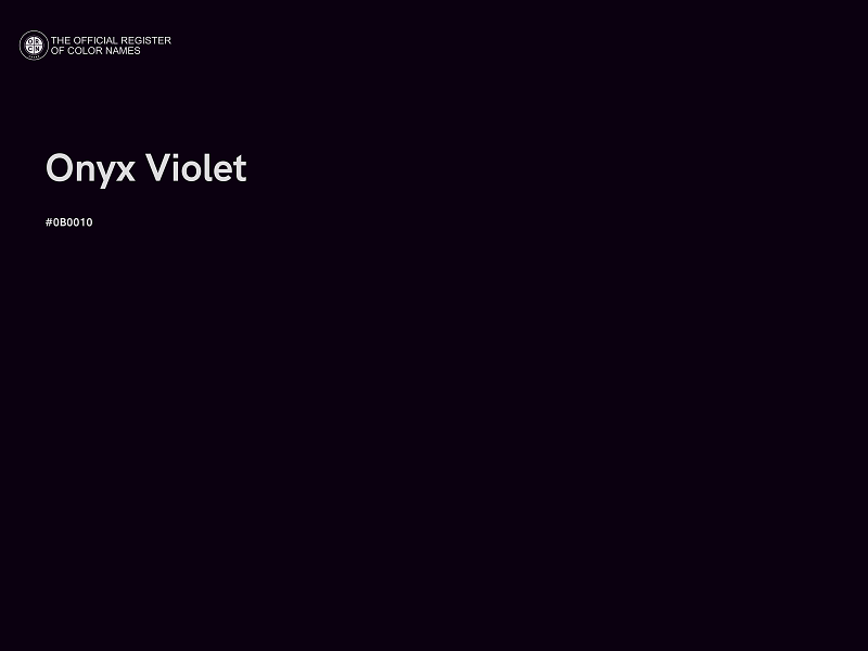 #0B0010 - Onyx Violet color image