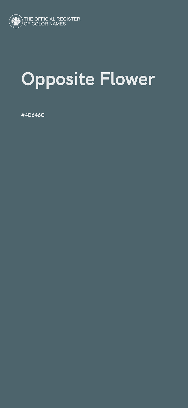 #4D646C - Opposite Flower color image
