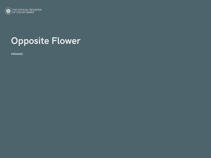#4D646C - Opposite Flower color image