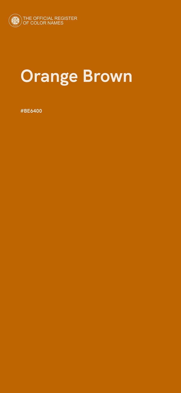 #BE6400 - Orange Brown color image