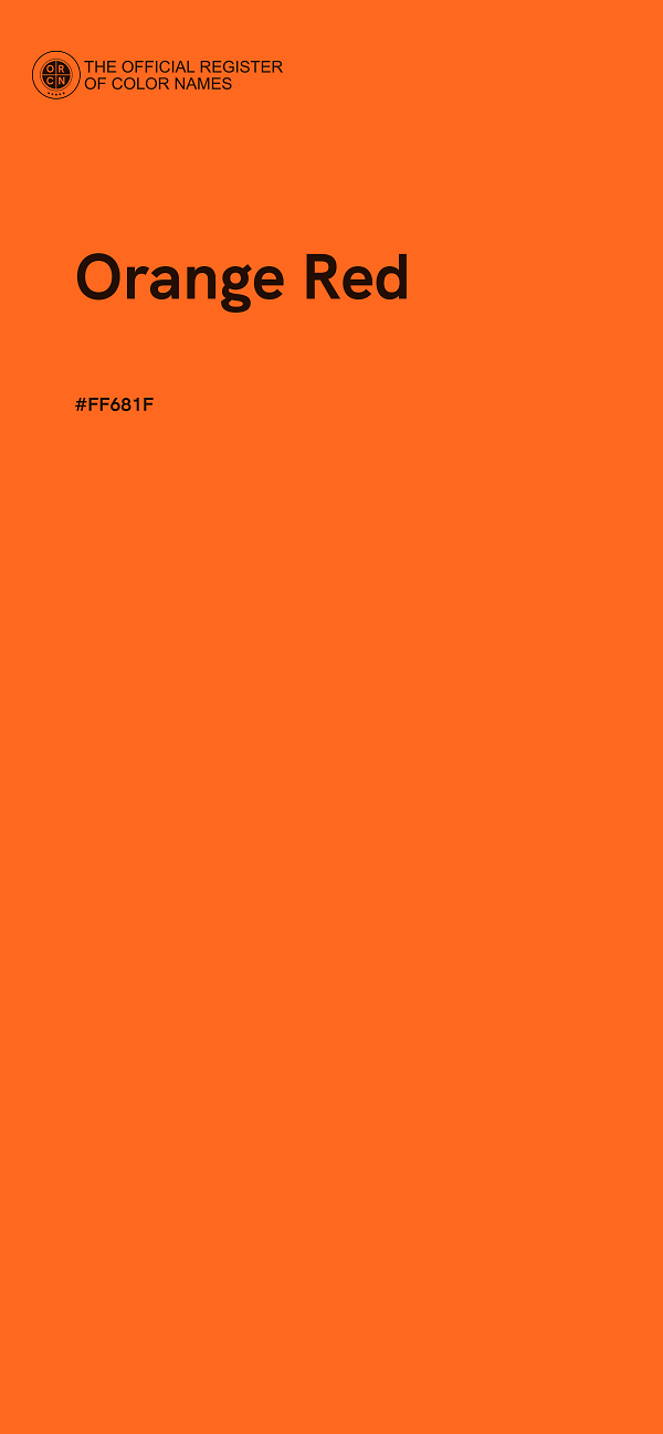 #FF681F - Orange Red color image