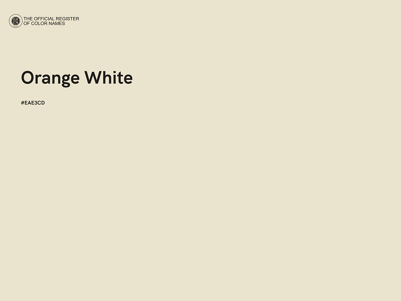 #EAE3CD - Orange White color image