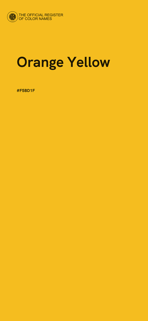 #F5BD1F - Orange Yellow color image