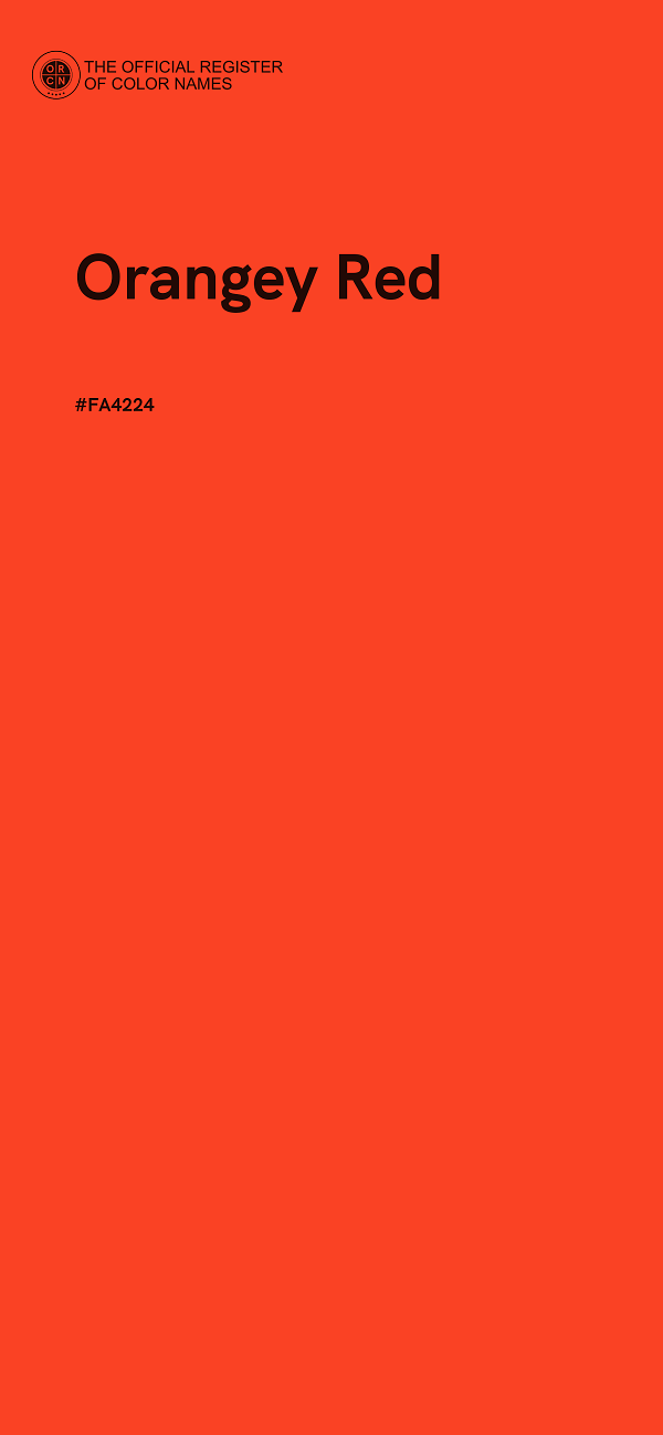 #FA4224 - Orangey Red color image