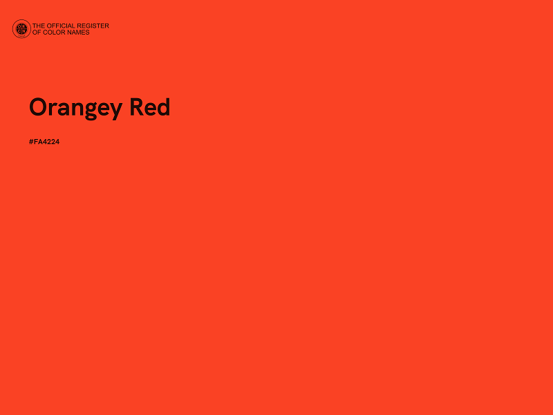 #FA4224 - Orangey Red color image