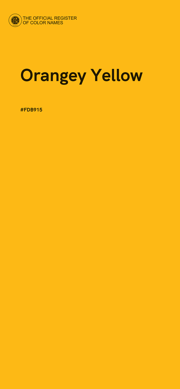#FDB915 - Orangey Yellow color image