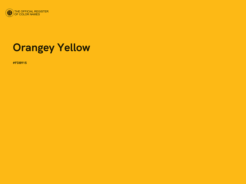 #FDB915 - Orangey Yellow color image