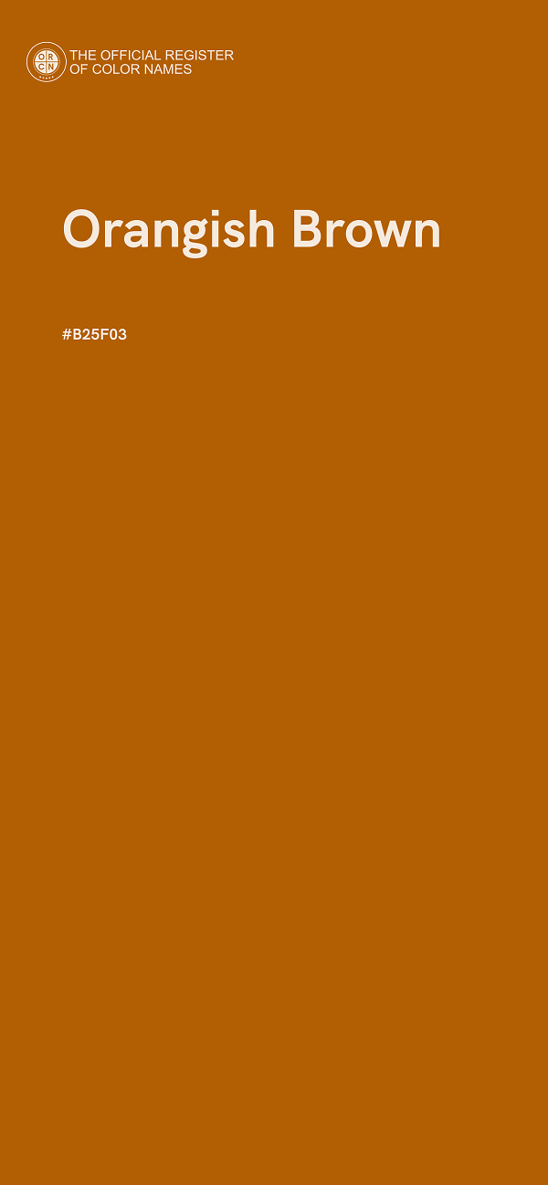 #B25F03 - Orangish Brown color image