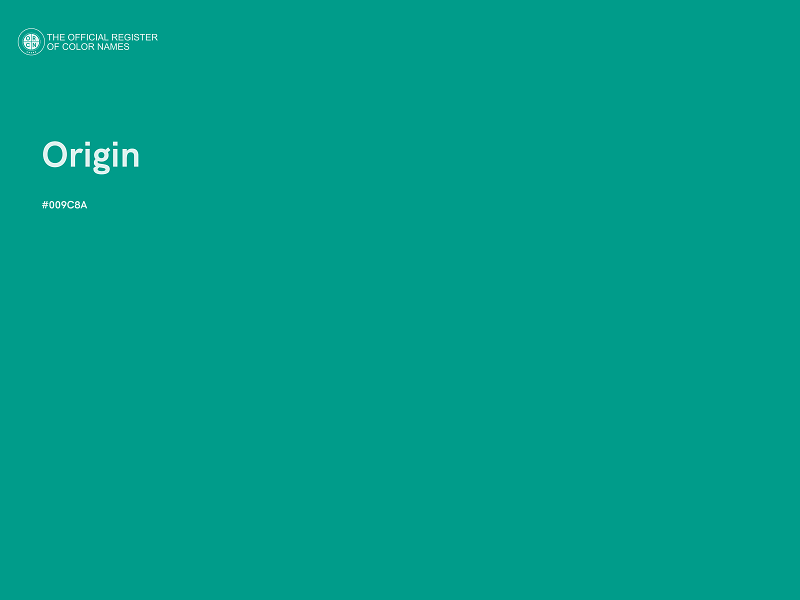 #009C8A - Origin color image