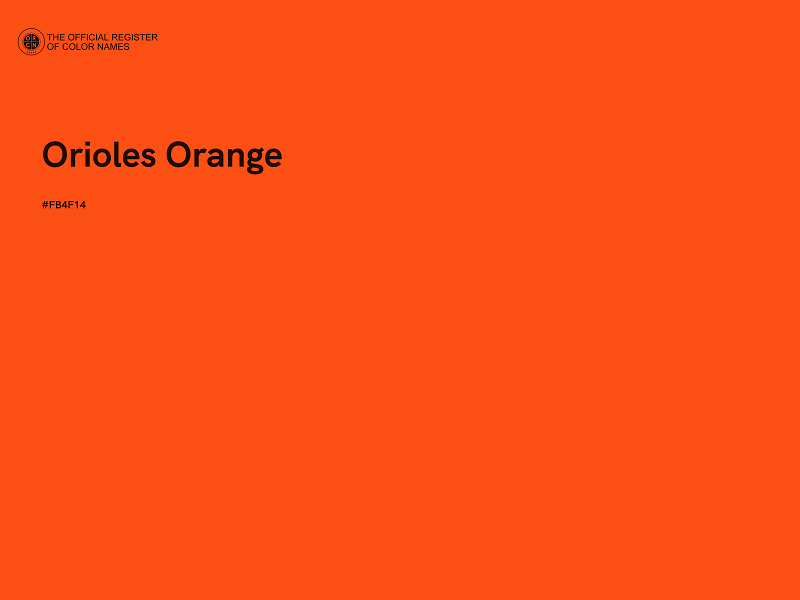 #FB4F14 - Orioles Orange color image