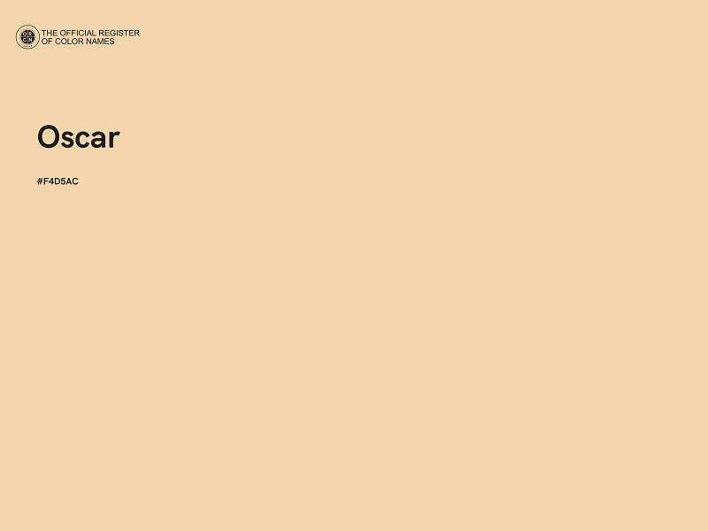 #F4D5AC - Oscar color image