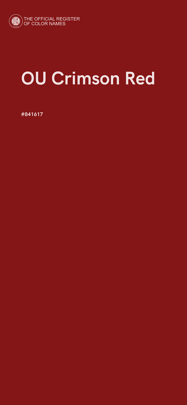 #841617 - OU Crimson Red color image