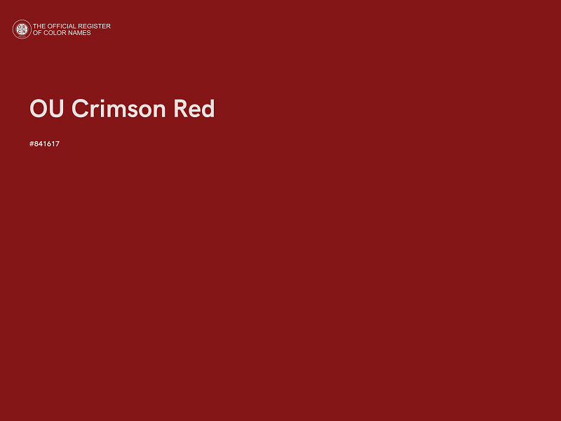 #841617 - OU Crimson Red color image