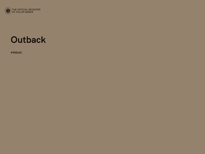 #95826C - Outback color image