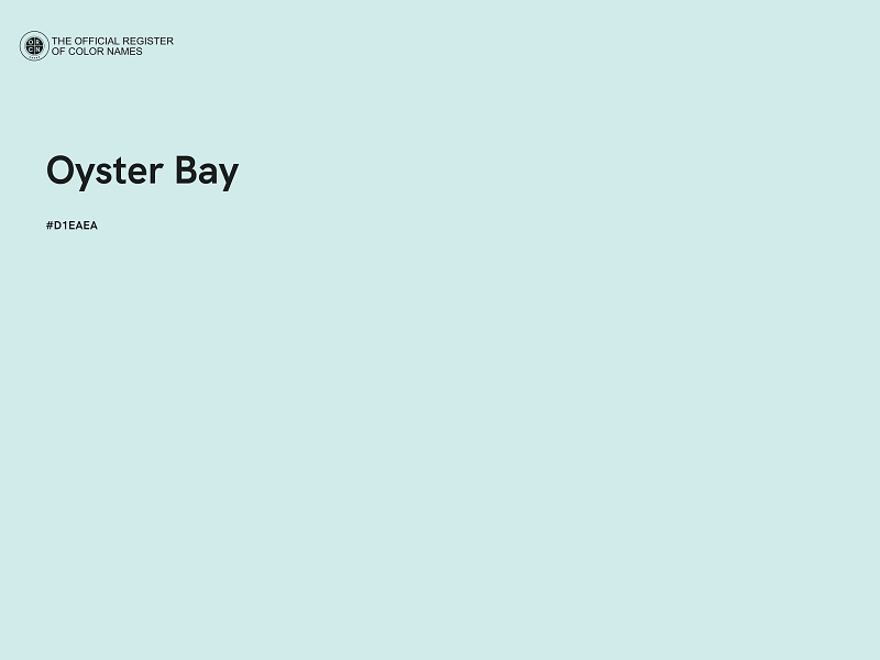 #D1EAEA - Oyster Bay color image