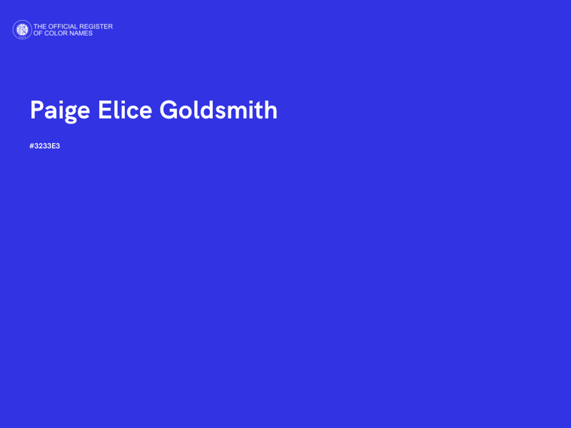 #3233E3 - Paige Elice Goldsmith color image