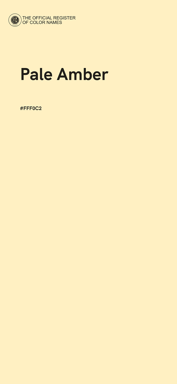 #FFF0C2 - Pale Amber color image