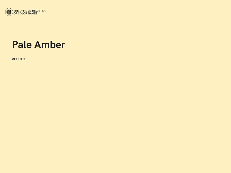 #FFF0C2 - Pale Amber color image