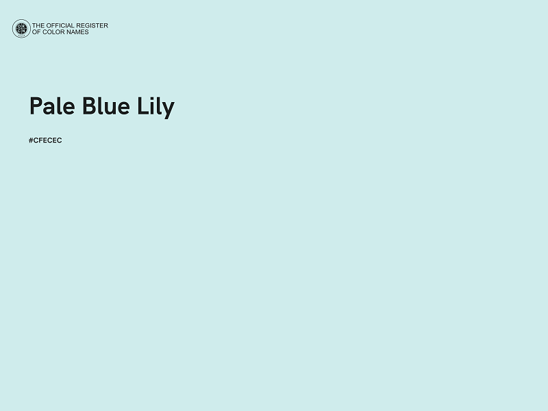 #CFECEC - Pale Blue Lily color image