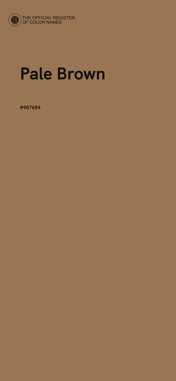 #987654 - Pale Brown color image