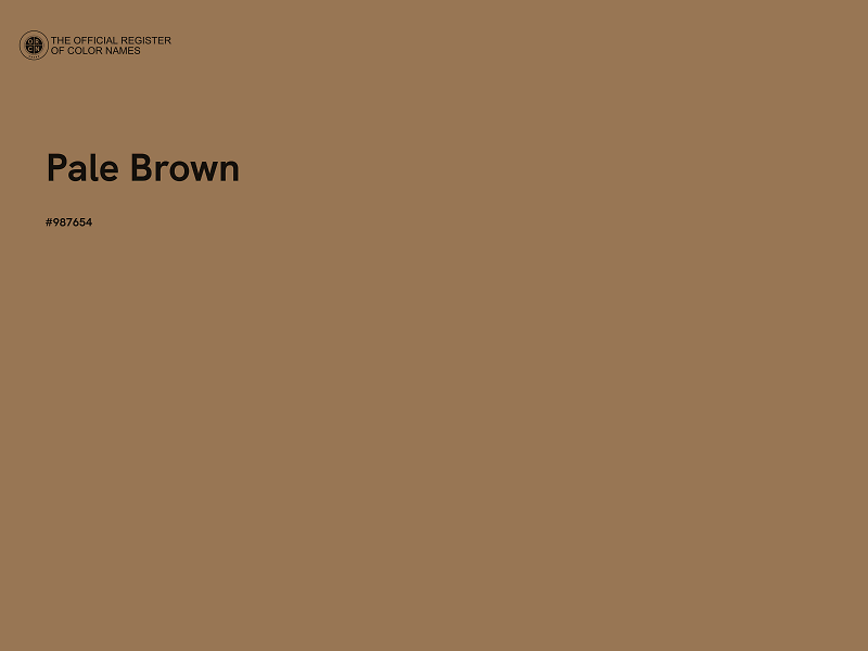 #987654 - Pale Brown color image