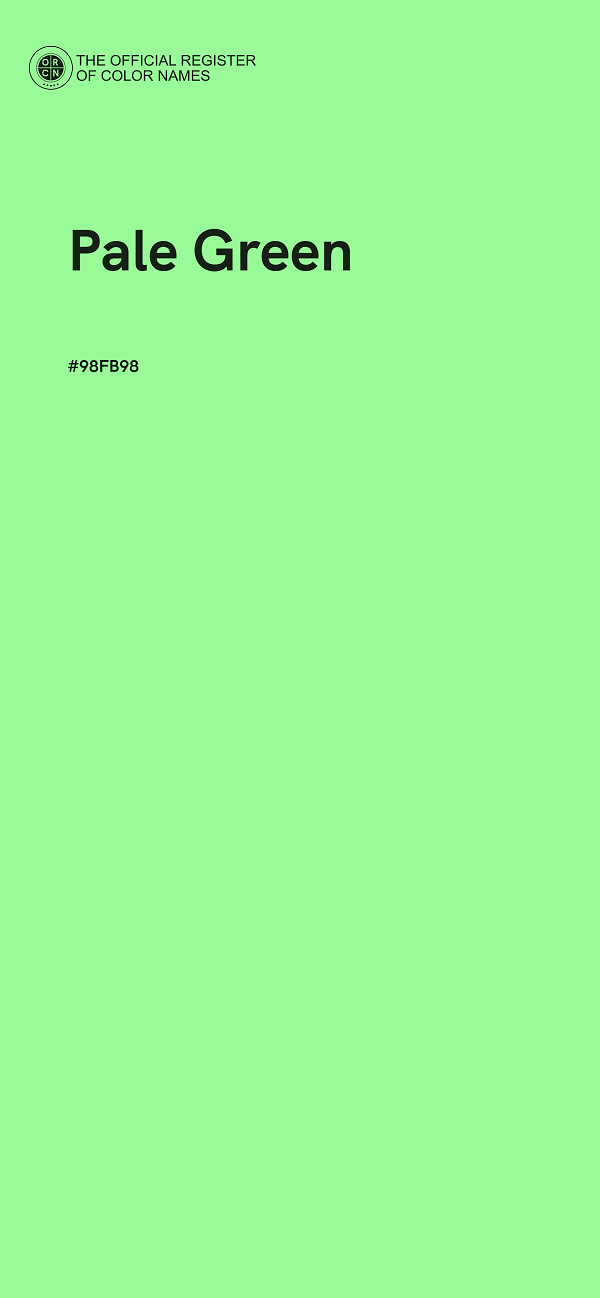 #98FB98 - Pale Green color image