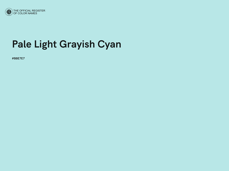 #B8E7E7 - Pale Light Grayish Cyan color image