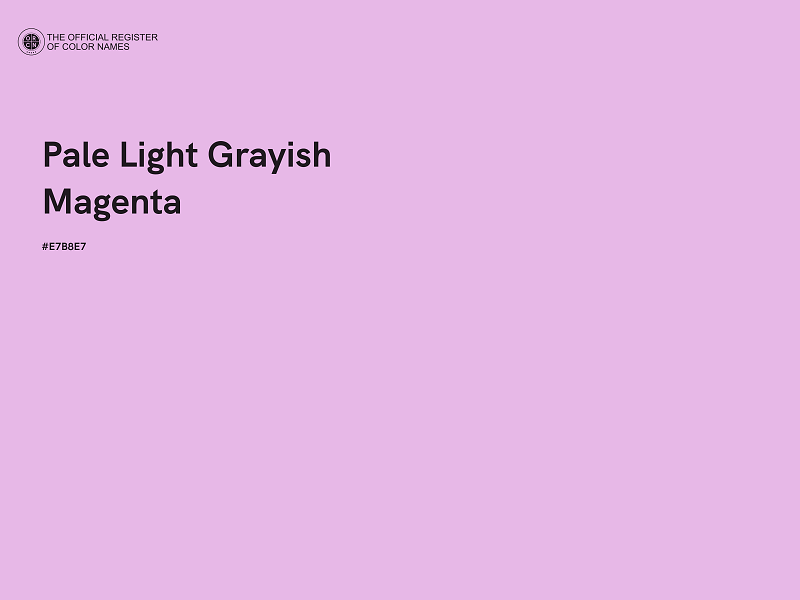 #E7B8E7 - Pale Light Grayish Magenta color image