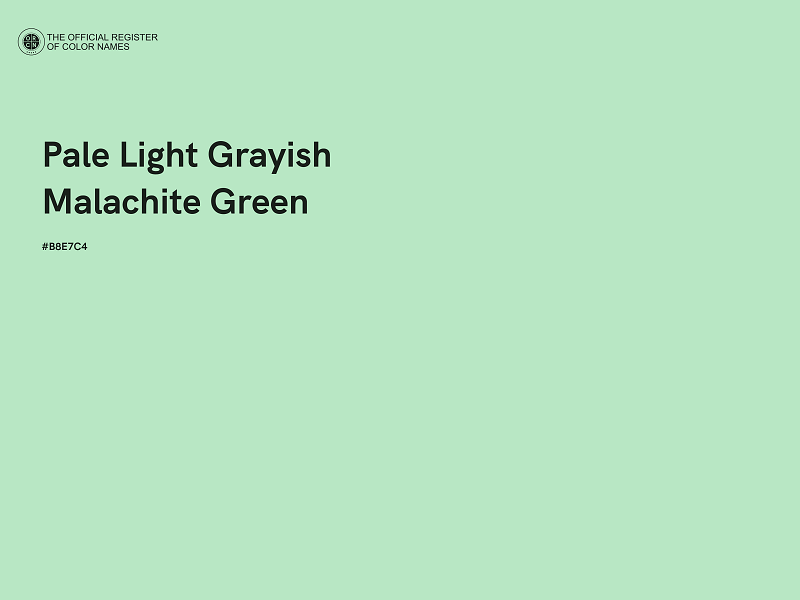 #B8E7C4 - Pale Light Grayish Malachite Green color image