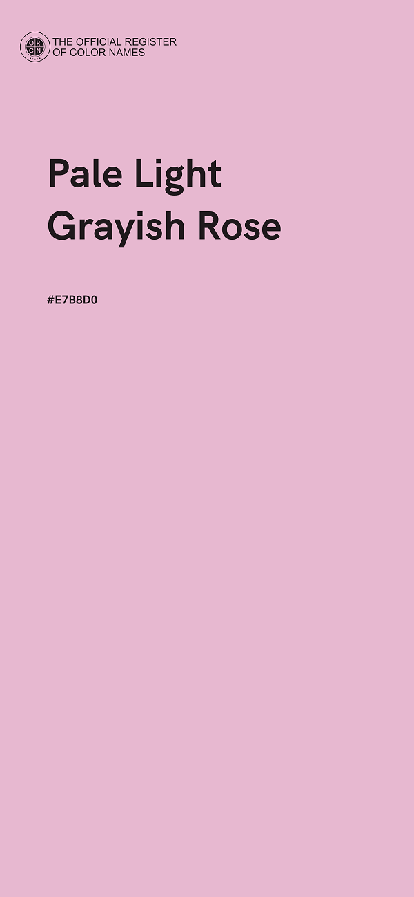 #E7B8D0 - Pale Light Grayish Rose color image