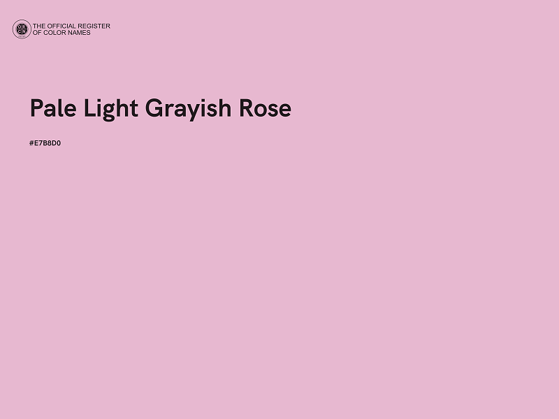 #E7B8D0 - Pale Light Grayish Rose color image
