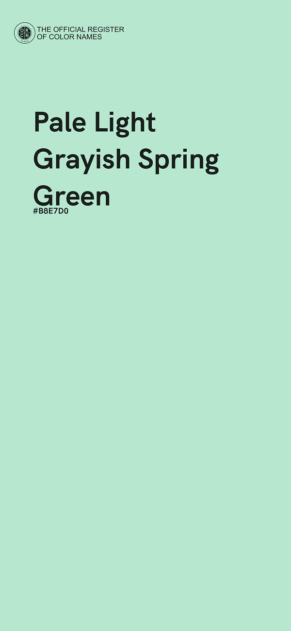 #B8E7D0 - Pale Light Grayish Spring Green color image