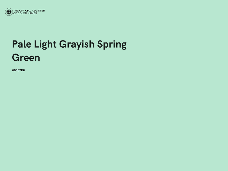 #B8E7D0 - Pale Light Grayish Spring Green color image