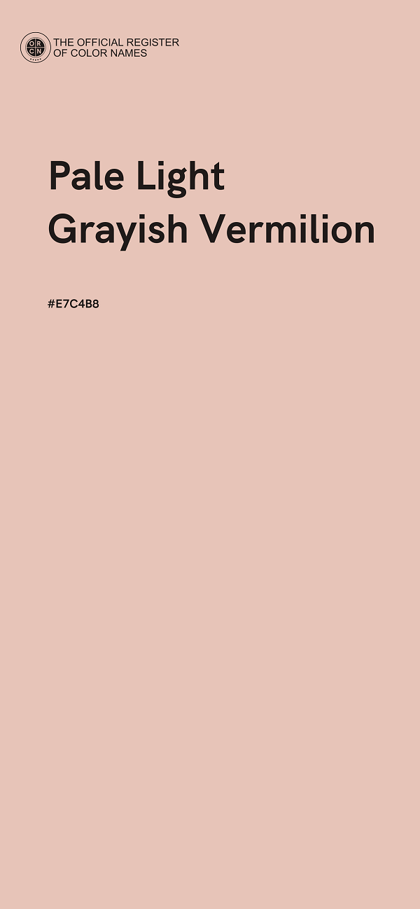 #E7C4B8 - Pale Light Grayish Vermilion color image