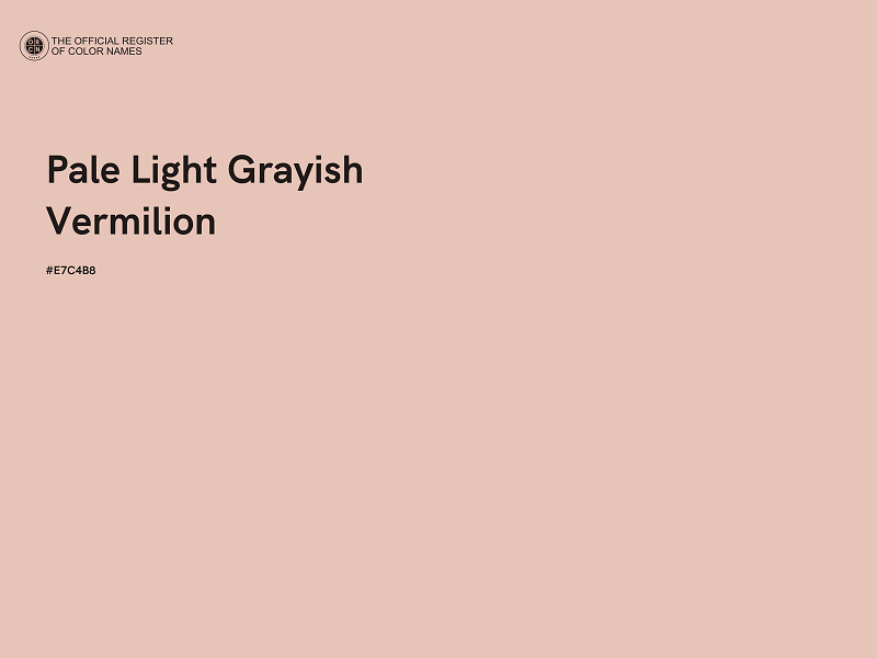 #E7C4B8 - Pale Light Grayish Vermilion color image