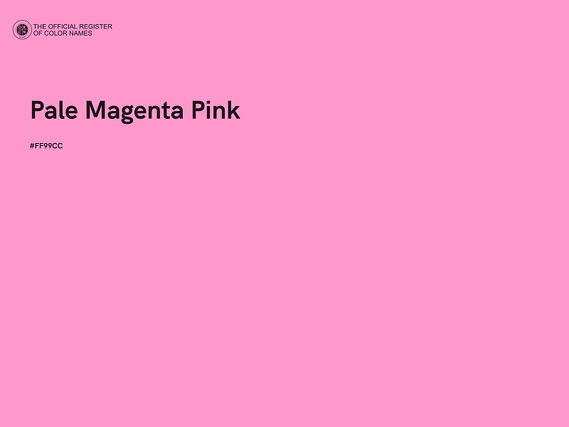 #FF99CC - Pale Magenta Pink color image