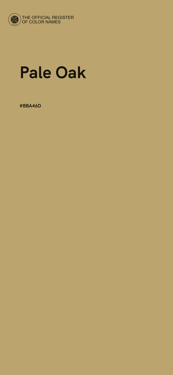 #BBA46D - Pale Oak color image