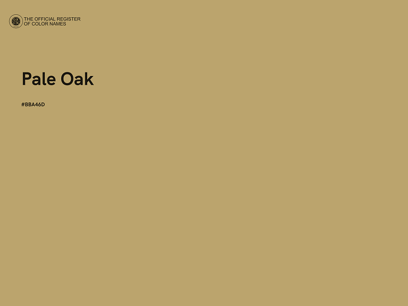 #BBA46D - Pale Oak color image