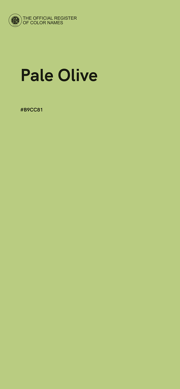 #B9CC81 - Pale Olive color image