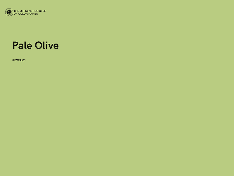 #B9CC81 - Pale Olive color image