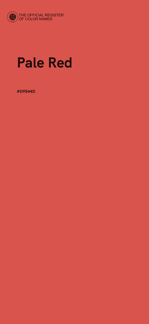 #D9544D - Pale Red color image
